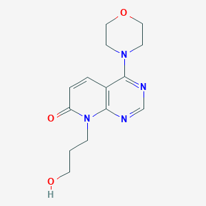 molecular formula C14H18N4O3 B2812869 8-(3-hydroxypropyl)-4-morpholinopyrido[2,3-d]pyrimidin-7(8H)-one CAS No. 2034555-61-6