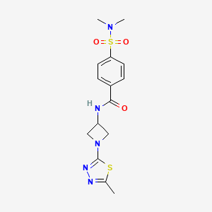 4-(Dimethylsulfamoyl)-N-[1-(5-methyl-1,3,4-thiadiazol-2-yl)azetidin-3-yl]benzamide