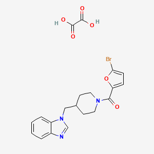 (4-((1H-benzo[d]imidazol-1-yl)methyl)piperidin-1-yl)(5-bromofuran-2-yl)methanone oxalate
