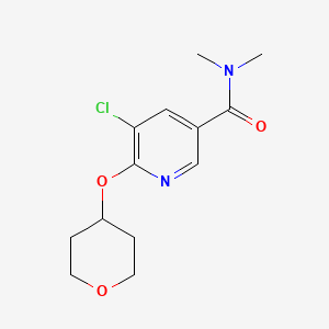 5-chloro-N,N-dimethyl-6-((tetrahydro-2H-pyran-4-yl)oxy)nicotinamide
