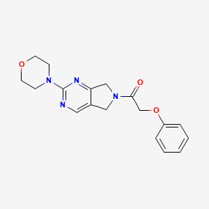 B2812899 1-(2-morpholino-5H-pyrrolo[3,4-d]pyrimidin-6(7H)-yl)-2-phenoxyethanone CAS No. 2034252-90-7