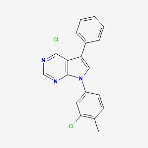 molecular formula C19H13Cl2N3 B2812903 4-氯-7-(3-氯-4-甲基苯基)-5-苯基-7H-吡咯并[2,3-d]嘧啶 CAS No. 887202-25-7