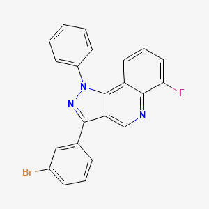 molecular formula C22H13BrFN3 B2812912 3-(3-溴苯基)-6-氟-1-苯基-1H-吡唑并[4,3-c]喹啉 CAS No. 901230-21-5