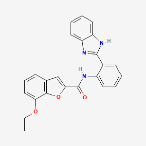 molecular formula C24H19N3O3 B2812913 N-(2-(1H-苯并[d]咪唑-2-基)苯基)-7-乙氧基苯并呋喃-2-甲酰胺 CAS No. 921530-13-4