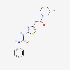 molecular formula C19H24N4O2S B2812914 1-(4-(2-(3-甲基哌啶-1-基)-2-氧代乙基)噻唑-2-基)-3-(对甲苯基)脲 CAS No. 921475-15-2