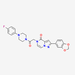 B2812917 2-(1,3-benzodioxol-5-yl)-5-{2-[4-(4-fluorophenyl)piperazin-1-yl]-2-oxoethyl}pyrazolo[1,5-a]pyrazin-4(5H)-one CAS No. 1190009-20-1