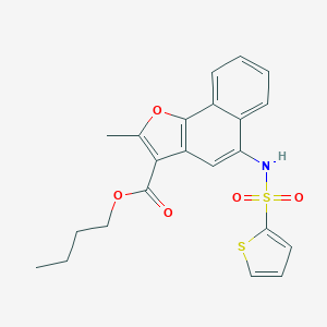 molecular formula C22H21NO5S2 B281292 Butyl 2-methyl-5-[(2-thienylsulfonyl)amino]naphtho[1,2-b]furan-3-carboxylate 