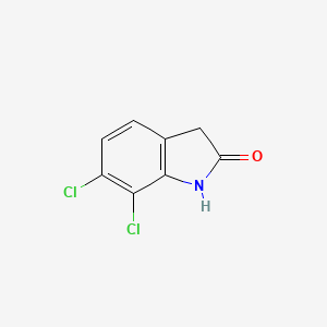 molecular formula C8H5Cl2NO B2812925 6,7-二氯吲哚-2-酮 CAS No. 1202868-19-6