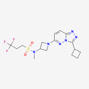 N-(1-(3-cyclobutyl-[1,2,4]triazolo[4,3-b]pyridazin-6-yl)azetidin-3-yl)-3,3,3-trifluoro-N-methylpropane-1-sulfonamide
