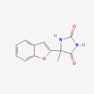 molecular formula C12H10N2O3 B2812932 5-(1-苯并呋喃-2-基)-5-甲基咪唑烷-2,4-二酮 CAS No. 188920-95-8