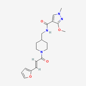 (E)-N-((1-(3-(furan-2-yl)acryloyl)piperidin-4-yl)methyl)-3-methoxy-1-methyl-1H-pyrazole-4-carboxamide