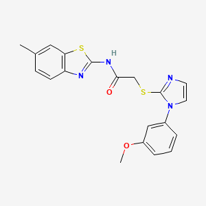 2-((1-(3-methoxyphenyl)-1H-imidazol-2-yl)thio)-N-(6-methylbenzo[d]thiazol-2-yl)acetamide