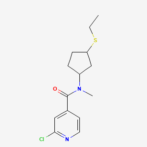 2-Chloro-N-(3-ethylsulfanylcyclopentyl)-N-methylpyridine-4-carboxamide