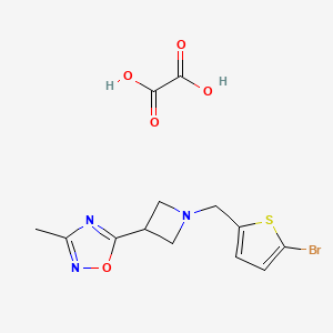5-(1-((5-Bromothiophen-2-yl)methyl)azetidin-3-yl)-3-methyl-1,2,4-oxadiazole oxalate