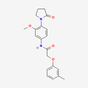 molecular formula C20H22N2O4 B2812955 N-(3-甲氧基-4-(2-酮吡咯啉-1-基)苯基)-2-(间甲苯氧基)乙酰胺 CAS No. 941957-01-3