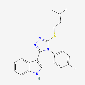 3-(4-(4-fluorophenyl)-5-(isopentylthio)-4H-1,2,4-triazol-3-yl)-1H-indole