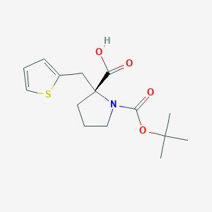 molecular formula C15H21NO4S B2812974 Boc-(R)-α-(2-噻吩甲基)-脯氨酸 CAS No. 959578-32-6