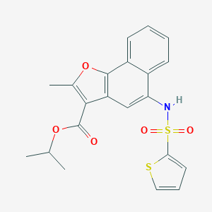 molecular formula C21H19NO5S2 B281299 Isopropyl 2-methyl-5-[(2-thienylsulfonyl)amino]naphtho[1,2-b]furan-3-carboxylate 
