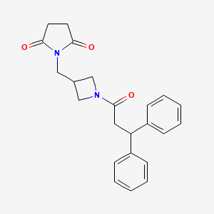 1-{[1-(3,3-Diphenylpropanoyl)azetidin-3-yl]methyl}pyrrolidine-2,5-dione