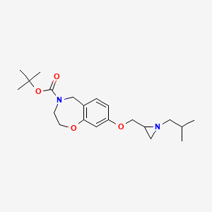 Tert-butyl 8-[[1-(2-methylpropyl)aziridin-2-yl]methoxy]-3,5-dihydro-2H-1,4-benzoxazepine-4-carboxylate