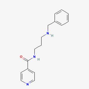 molecular formula C16H19N3O B2813003 N-(3-苄基氨基丙基)异烟酰胺 CAS No. 431056-19-8