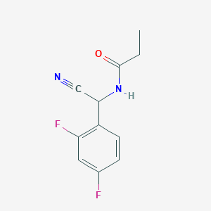 molecular formula C11H10F2N2O B2813008 N-[cyano(2,4-difluorophenyl)methyl]propanamide CAS No. 1355933-14-0