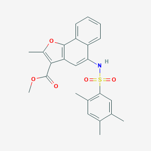 molecular formula C24H23NO5S B281302 Methyl 2-methyl-5-{[(2,4,5-trimethylphenyl)sulfonyl]amino}naphtho[1,2-b]furan-3-carboxylate 