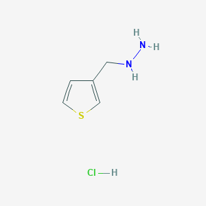 molecular formula C5H9ClN2S B2813023 3-(Hydrazinomethyl)thiophene hydrochloride CAS No. 1016741-21-1; 1427454-16-7