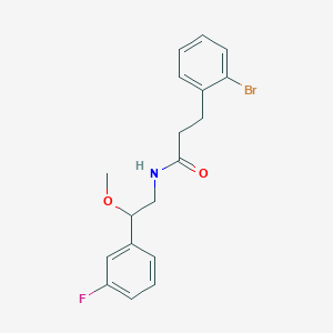 molecular formula C18H19BrFNO2 B2813026 3-(2-bromophenyl)-N-[2-(3-fluorophenyl)-2-methoxyethyl]propanamide CAS No. 1797354-14-3