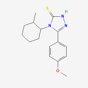 molecular formula C16H21N3OS B2813047 5-(4-methoxyphenyl)-4-(2-methylcyclohexyl)-4H-1,2,4-triazole-3-thiol CAS No. 571162-82-8