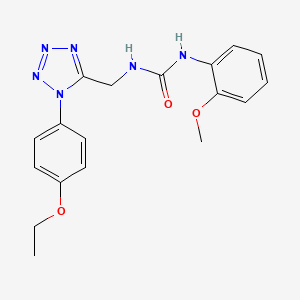 molecular formula C18H20N6O3 B2813057 1-((1-(4-ethoxyphenyl)-1H-tetrazol-5-yl)methyl)-3-(2-methoxyphenyl)urea CAS No. 950473-04-8