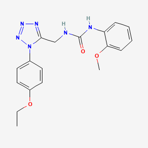 molecular formula C18H20N6O3 B2813057 3-{[1-(4-ethoxyphenyl)-1H-1,2,3,4-tetrazol-5-yl]methyl}-1-(2-methoxyphenyl)urea CAS No. 950473-04-8