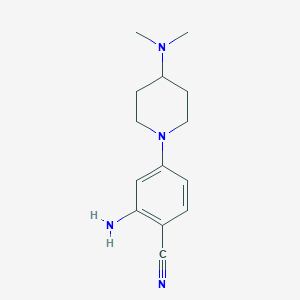 molecular formula C14H20N4 B2813060 2-Amino-4-[4-(dimethylamino)piperidin-1-yl]benzonitrile CAS No. 1517080-53-3