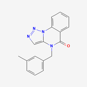 molecular formula C17H14N4O B2813061 4-[(3-Methylphenyl)methyl]triazolo[1,5-a]quinazolin-5-one CAS No. 1023435-04-2