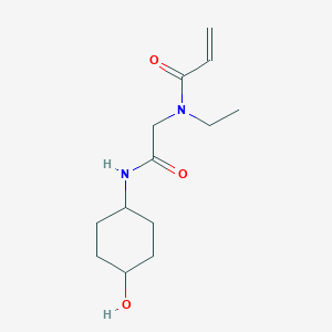 molecular formula C13H22N2O3 B2813066 N-Ethyl-N-[2-[(4-hydroxycyclohexyl)amino]-2-oxoethyl]prop-2-enamide CAS No. 2361585-49-9