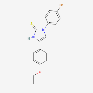 molecular formula C17H15BrN2OS B2813080 3-(4-bromophenyl)-5-(4-ethoxyphenyl)-1H-imidazole-2-thione CAS No. 688791-32-4