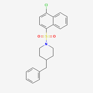 4-Benzyl-1-[(4-chloronaphthalen-1-yl)sulfonyl]piperidine