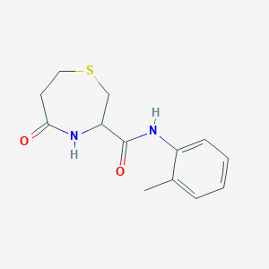 molecular formula C13H16N2O2S B2813121 5-oxo-N-(o-tolyl)-1,4-thiazepane-3-carboxamide CAS No. 1396564-45-6