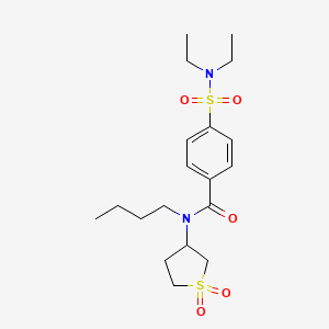 molecular formula C19H30N2O5S2 B2813122 N-butyl-4-(diethylsulfamoyl)-N-(1,1-dioxo-1lambda6-thiolan-3-yl)benzamide CAS No. 898405-41-9