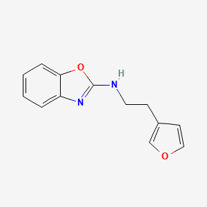 molecular formula C13H12N2O2 B2813126 N-[2-(Furan-3-yl)ethyl]-1,3-benzoxazol-2-amine CAS No. 2380069-74-7