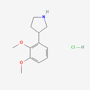 molecular formula C12H18ClNO2 B2813141 3-(2,3-Dimethoxyphenyl)pyrrolidine hydrochloride CAS No. 1236862-17-1