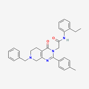 molecular formula C31H32N4O2 B2813145 4-{3-[4-(2-Ethyl-1,3-thiazol-4-yl)phenyl]-1,2,4-oxadiazol-5-yl}-1-(4-methoxyphenyl)pyrrolidin-2-one CAS No. 1185129-34-3