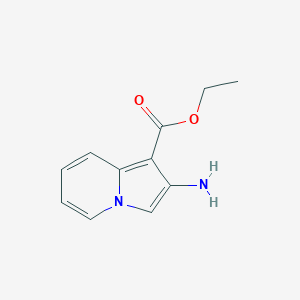 molecular formula C11H12N2O2 B2813158 Ethyl 2-aminoindolizine-1-carboxylate CAS No. 2361645-62-5