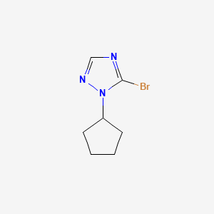 molecular formula C7H10BrN3 B2813161 5-Bromo-1-cyclopentyl-1H-1,2,4-triazole CAS No. 1823431-73-7