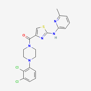 molecular formula C20H19Cl2N5OS B2813162 (4-(2,3-二氯苯基)哌嗪-1-基)(2-((6-甲基吡啶-2-基)氨基)噻唑-4-基)甲酮 CAS No. 1286709-81-6