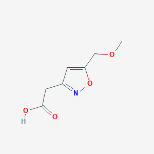 molecular formula C7H9NO4 B2813165 2-[5-(Methoxymethyl)-1,2-oxazol-3-yl]acetic acid CAS No. 2305252-38-2