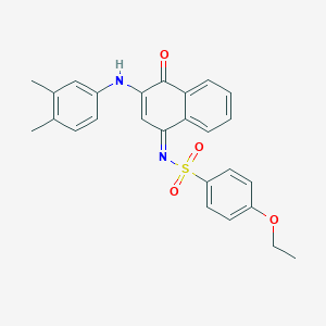 molecular formula C26H24N2O4S B281317 N-(3-(3,4-dimethylanilino)-4-oxo-1(4H)-naphthalenylidene)-4-ethoxybenzenesulfonamide 