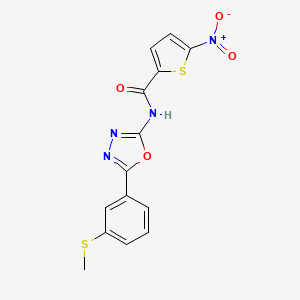 B2813174 N-(5-(3-(methylthio)phenyl)-1,3,4-oxadiazol-2-yl)-5-nitrothiophene-2-carboxamide CAS No. 886913-06-0