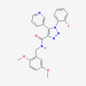 molecular formula C23H20FN5O3 B2813193 N-[4-(2-氨基-2-氧代乙氧基)-2-(4-甲氧基苯基)喹啉-6-基]-3-氟苯甲酰胺 CAS No. 1251568-30-5