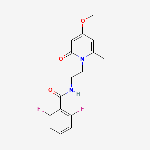 molecular formula C16H16F2N2O3 B2813196 2,6-difluoro-N-(2-(4-methoxy-6-methyl-2-oxopyridin-1(2H)-yl)ethyl)benzamide CAS No. 1903512-53-7